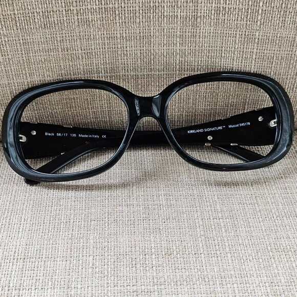 Kirkland Signature Women Glasses/Sunglasses Frame Muscat Black Eyeglasses Italy - Picture 5 of 11